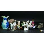 Ceramics including a large qty of various shoes to include some miniatures, continental vases,...