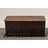 An 18th century oak coffer