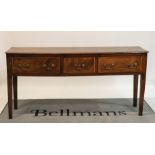 An early 20th century oak and elm sideboard