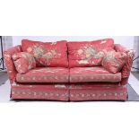 A modern square back two seater sofa