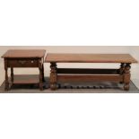 A modern oak rectangular coffee table