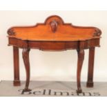 A Victorian oak console table