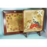 A 19th century framed needlework panel (2)