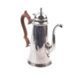 A SILVER COFFEE POT