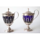 A PAIR OF FRENCH MUSTARD POTS (2)