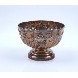 A LATE VICTORIAN SILVER SMALL ROSE BOWL