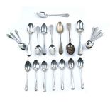 A GROUP OF SILVER TEA AND COFFEE SPOONS (11)