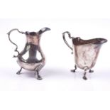 TWO SILVER CREAM JUGS (2)