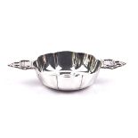 A SILVER TWIN HANDLED BOWL