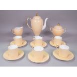 A WEDGWOOD APRIL BUTTERSCOTCH COFFEE SERVICE