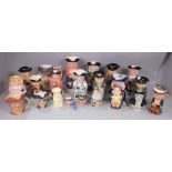 A GROUP OF TWENTY TWO VARIOUS CHARACTER JUGS AND TOBY JUGS