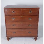 A VICTORIAN MAHOGANY CHEST OF DRAWERS