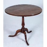 A 19TH CENTURY OAK TRIPOD TABLE