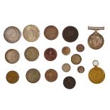 A SMALL GROUP OF MEDALS AND COINS (18)