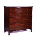 A REGENCY MAHOGANY BOWFRONT CHEST