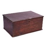 A 17TH CENTURY OAK RECTANGULAR BIBLE BOX