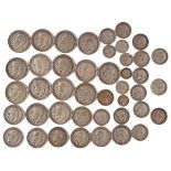 A COLLECTION OF GEORGE V PRE 1920 SILVER COINS