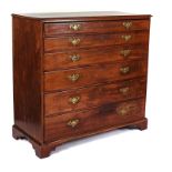 A LARGE GEORGE III MAHOGANY CHEST