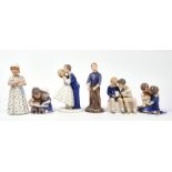 A GROUP OF SIX BING & GRONDAHL FIGURES OF CHILDREN