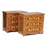 A PAIR OF POLYCHROME PAINTED CHESTS (2)