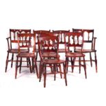 A MATCHED SET OF EIGHT 19TH CENTURY BEECH, ELM AND ASH WINDSOR KITCHEN CHAIRS (8)