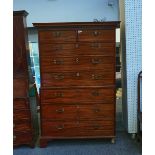 A GEORGE III MAHOGANY CHEST-ON-CHEST