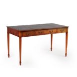 BEVAN FUNNELL LTD; A GEORGE III STYLE YEW WRITING TABLE