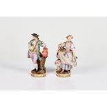 A PAIR OF MEISSEN FIGURES OF GARDENERS