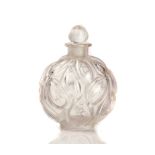 RENE LALIQUE FOR JAY THORPE, A `JAYTHO' GLASS PERFUME BOTTLE AND STOPPER