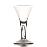 TWO PLAIN STEMMED WINE GLASSES