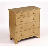 A 19TH CENTURY FAUX BAMBOO MOUNTED CHEST, LATER PISTACHIO PAINTED