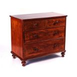 A 19TH CENTURY MAHOGANY CHEST