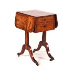 A REGENCY ROSEWOOD DROP FLAP WORK TABLE