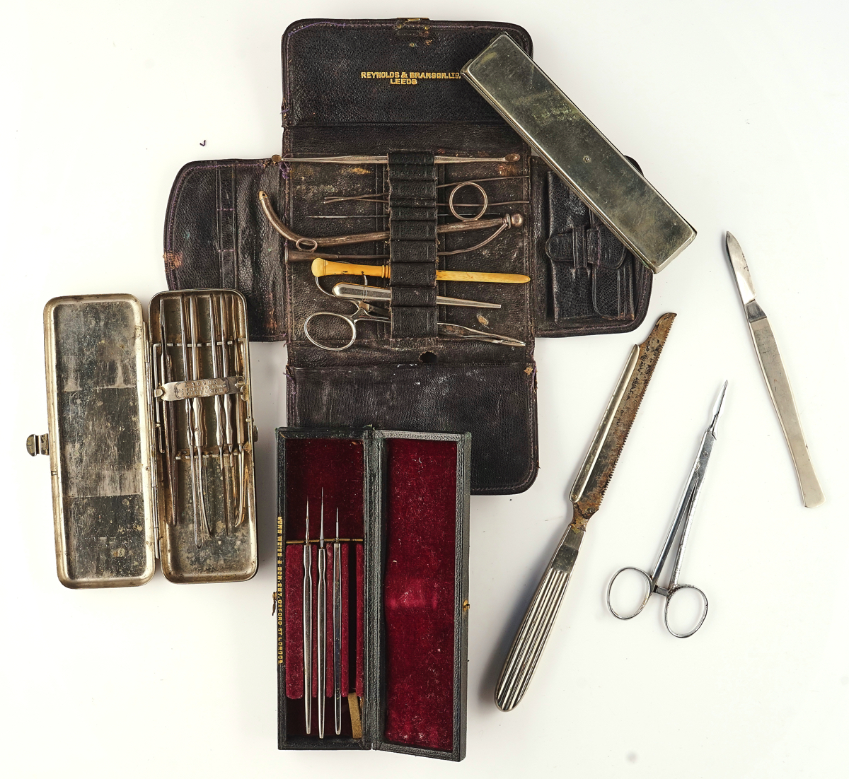 A COLLECTION OF SURGICAL INSTRUMENTS