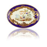 A SEVRES STYLE OVAL DISH