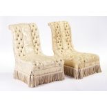 A PAIR OF VICTORIAN NURSING CHAIRS (2)