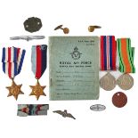 A GROUP OF SECOND WORLD WAR MEDALS AND RELATED ITEMS (14)