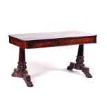 A WILLIAM IV ROSEWOOD SIDE TABLE