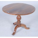 A MODERN CONTINENTAL WALNUT TRIPOD TABLE