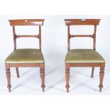 A PAIR OF GEORGE IV ROSEWOOD BAR BACK SIDE CHAIRS (2)