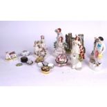 CERAMICS, INCLUDING STAFFORDSHIRE FLAT BACK FIGURES (QTY)