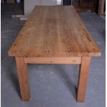 A MODERN PINE KITCHEN TABLE