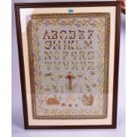 A LARGE EARLY 20TH CENTURY NEEDLEWORK SAMPLER (3)