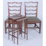 A PAIR OF GEROGE III LADDERBACK DINING CHAIRS (3)
