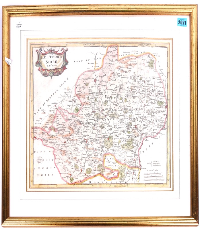 A ROBERT MORDEN MAP OF HERTFORDSHIRE