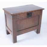 AN 18TH CENTURY STYLE OAK COFFER