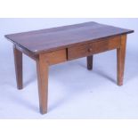 A MODERN STAINED BEECH RECTANGULAR COFFEE TABLE