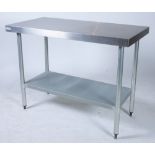 ‘VOGUE’ A MODERN STAINLESS STEEL TWO TIER PREPARATION TABLE