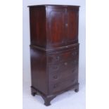 A GEORGE III STYLE MAHOGANY SIDE CHEST