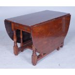 A MODERN YEW WOOD DROP FLAP GATE LEG TABLE